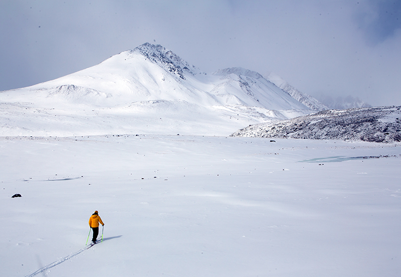 Skiing in Altai mountains